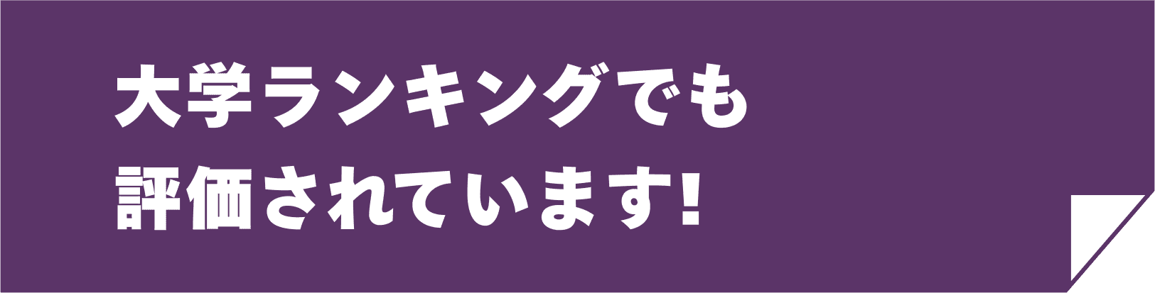 大学ランキングでも評価されています!