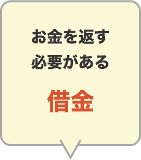 お金を返す必要がある借金